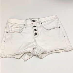 White Jean Shorts